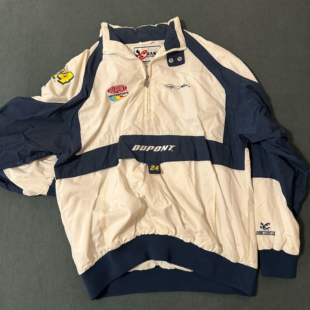 Chase Authentics White and Blue Windbreaker